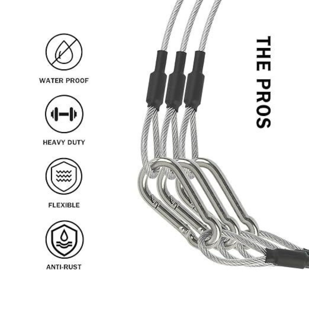 Cable de seguridad de acero in - Cable Lock Flexible reseña y precio